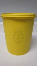 Vintage Yellow Tupperware Canister Servalier Container & Lid picture
