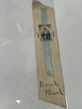 VINTAGE BOOKMARK HOLY RELIGEOUS SACRET HEART MARY MADONNA HOMEMADE BIBLE picture
