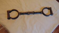 antique iron leg restraints shackles w chain 17