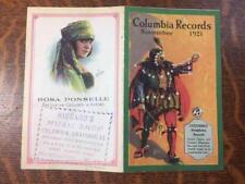 Columbia Records November 1921 Catalog List Rosa Ponselle Hibbards Huntington WV picture