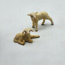 Lot Of 2: SCHLEICH LAMB Laying Standin Sheep Baby Farm Figure 2013 Retired 13745 picture