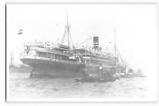 Postcard RPPC Big Ship TABORA in 1912, with smaller ships unposted FCP. picture