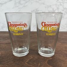 2 Germaine's Luau Hawaii Glass “TOO GOOD TO MISS” 16 oz Beer Barware picture