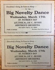 1920’s Ottawa, Illinois K. of C. Home Big Novelty Dance Invitations, 2 picture