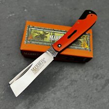 Marbles Quality Black Orange G10 Handles Cleaver Blade EDC Folding Pocket Knife picture