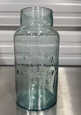 Super Rare Antique Eureka Jar- circa 1864 - Qt Aqua picture