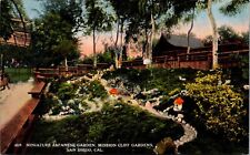 Postcard Miniature Japanese Garden Mission Cliff Gardens in San Diego California picture