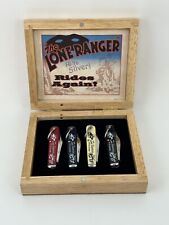 The Lone Ranger Rides Again Pocket Knife Set in Wood Wooden Box picture