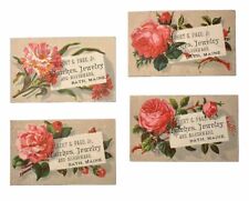 4 Victorian Jewelers Trade Cards Albert G Page Jr Bath ME B71 picture