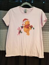Winnie the Pooh & Piglet Christmas Gildan Large Pink picture