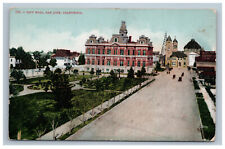 c.1907 San Jose CA City Hall Postcard California South Market Street picture