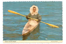Eskimo Alaska AK Postcard Kayak picture