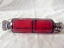 A Late Victorian Ruby Glass Double Ended Scent Bottle 10cm long picture