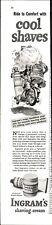 Vintage 1942 Ingram's Shaving Cream Can Riding Bike Print Ad Advertisement e7 picture