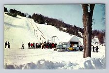 Woodstock VT-Vermont, Mt. Tom Ski Area, Antique Souvenir Vintage Postcard picture