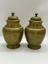 Pair Of Vintage Chinese Cloisonne Covered Jars Urns picture
