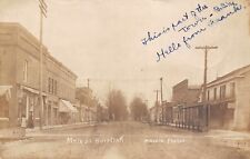 Burr Oak Michigan~Main Street~Ladies at Store~Bakery~Dirt Road~1907 RPPC picture