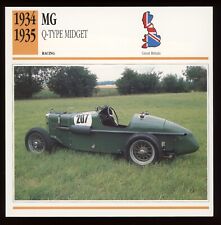 1934 1935  MG  Q Type Midget Racing  Classic Cars Card picture