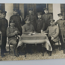 WW1 German soldiers Nurtingen officers original picture postcard uniform 1915 picture
