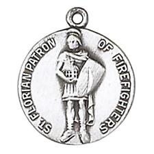 St Florian Medal Size .75 in Dia and 18 in L Chain Boxed for Easy Gift Giving picture
