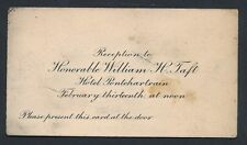 1911 President William Howard Taft Reception Ticket (Hotel Pontchartrain) picture