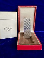 Cartier Lighter Silver Vintage Super Mint Condition Working 1 Year Warranty Box picture