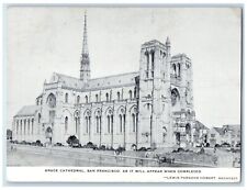 1947 Grace Cathedral Church Exterior San Francisco California Vintage Postcard picture