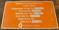 Halliburton Energy Services Metal Data Plate 12