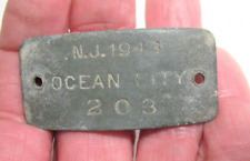 1943 OCEAN CITY NEW JERSEY METAL DOG TAG 203 picture