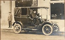 RPPC Old Taxi with Driver Interesting Antique Real Photo Postcard c1910 picture
