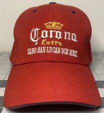 Corona Extra Cabo San Lucas BCS MEX Cap Strap Back Baseball Hat RED OSFM VGUC picture
