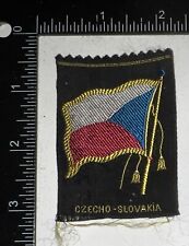 ANTIQUE WWI Era 1920s American Tobacco Company Silk Flag Czechoslovakia picture