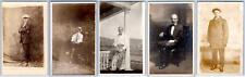 LOT/5 RPPC MEN EARLY 1900's HANDSOME DAPPER DUDES CONDITION VARIES POSTCARD #9 picture