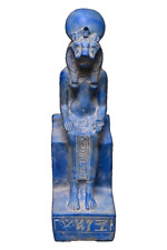 RARE ANCIENT EGYPTIAN ANTIQUE Statue Seated Goddess Sekhmet Key of Life picture