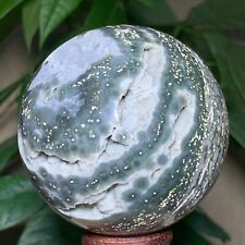 TopNatural Ocean Jasper Sphere Quartz Crystal Ball Specimen Energy Stone picture