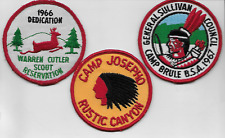 3 Old Gauze Back Camp Patches picture
