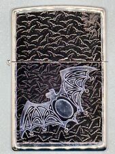 Vintage 2007 Flocking Bat High Polish Chrome Zippo Lighter NEW picture