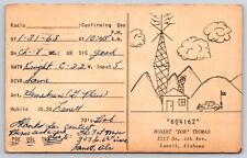 Lanett AL QSL Card Ham Radio 1963 Vintage Correspondence picture