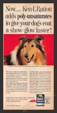 Ken-L Ration Dog Food Collie 1960s Print Advertisement Ad 1963 picture