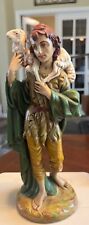 Vintage Italian Shepard Boy With Lamb 12.75 Inches Tall picture