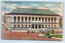 Postcard - Public Library in Boston Massachusetts MA c1940s picture