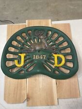 OLDER JOHN DEERE FARM TRACTOR SEAT CAST IRON SIGN FARMING EQUIPMENT IMPLEMENTS picture