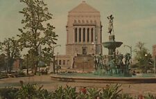  Vtg Postcard De Pew Fountain World War Memorial Shrine Indianapolis Indiana picture