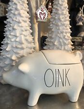 New Rae Dunn Oink Canister White Pig Cookie Jar. Rare HTF picture