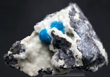 RARE CAVANSITE HEULANDITE MATRIX Crystal Cluster Mineral Specimen Poona INDIA picture