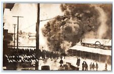1913 Fire Disaster In Hart Michigan MI RPPC Photo Unposted Postcard picture