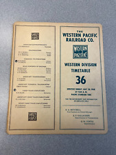 May 1948 Western Pacific Railroad Co. Western Division Employ Time Table No. 36 picture