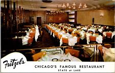 Vtg Chicago Illinois IL Fritzels Restaurant State at Lake Postcard picture