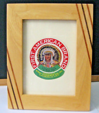 Framed Crate LABEL First American Brand WRAY GOODWIN CO. Native Indian Unused picture