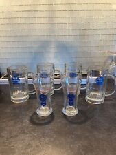 Pabst Blue Ribbon Vintage Heavy Glass Beer Mug Rare Collectible (6) picture